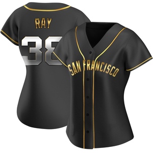 Women's San Francisco Giants Robbie Ray Replica Black Golden Alternate Jersey