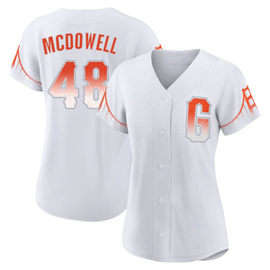 Women's San Francisco Giants Sam Mcdowell Authentic White 2021 City Connect Jersey