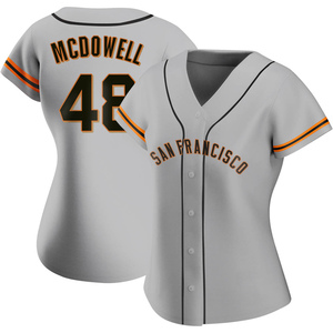 Women's San Francisco Giants Sam Mcdowell Replica Gray Road Jersey