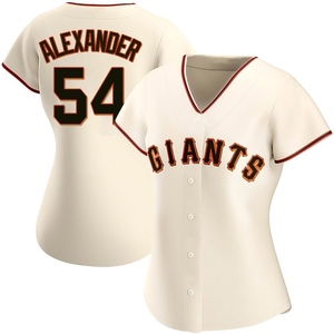 Women's San Francisco Giants Scott Alexander Replica Cream Home Jersey