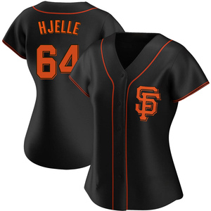 Women's San Francisco Giants Sean Hjelle Replica Black Alternate Jersey