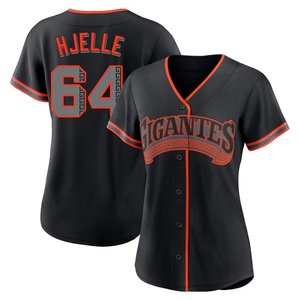 Women's San Francisco Giants Sean Hjelle Replica Black Alternate Jersey