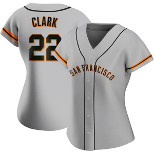 Women's San Francisco Giants Will Clark Replica Gray Road Jersey