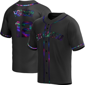 Youth San Francisco Giants Adrian Houser Replica Black Holographic Alternate Jersey