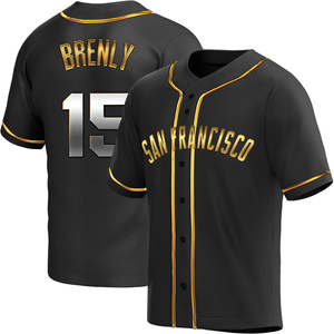 Youth San Francisco Giants Bob Brenly Replica Black Golden Alternate Jersey