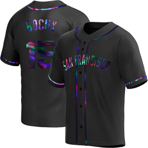 Youth San Francisco Giants Bruce Bochy Replica Black Holographic Alternate Jersey