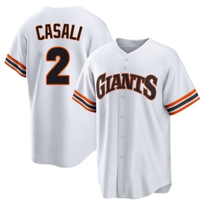 Youth San Francisco Giants Curt Casali Limited White Throwback Cooperstown Collection Jersey