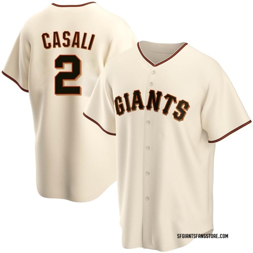 Youth San Francisco Giants Curt Casali Replica Cream Home Jersey