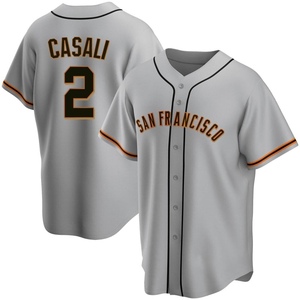 Youth San Francisco Giants Curt Casali Replica Gray Road Jersey