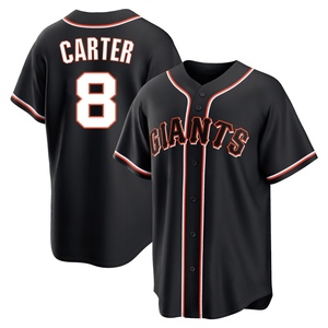Youth San Francisco Giants Gary Carter Replica Black Fashion Out Jersey