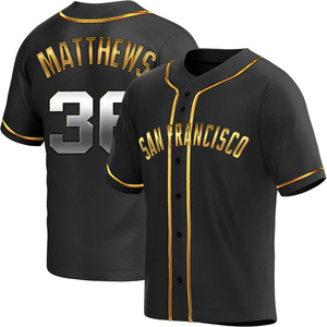 Youth San Francisco Giants Gary Matthews Replica Black Golden Alternate Jersey