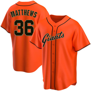 Youth San Francisco Giants Gary Matthews Replica Orange Alternate Jersey