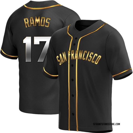 Youth San Francisco Giants Heliot Ramos Replica Black Golden Alternate Jersey