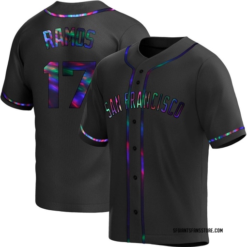 Youth San Francisco Giants Heliot Ramos Replica Black Holographic Alternate Jersey