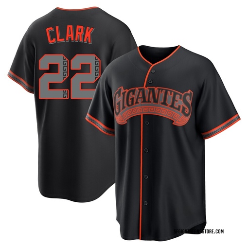 Youth San Francisco Giants Jack Clark Replica Black Alternate Jersey