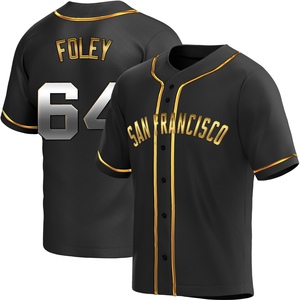 Youth San Francisco Giants Jason Foley Replica Black Golden Alternate Jersey