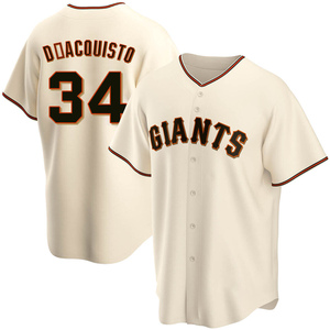Youth San Francisco Giants John D'acquisto Replica Cream Home Jersey