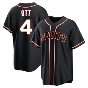 Youth San Francisco Giants Mel Ott Replica Black Fashion Out Jersey