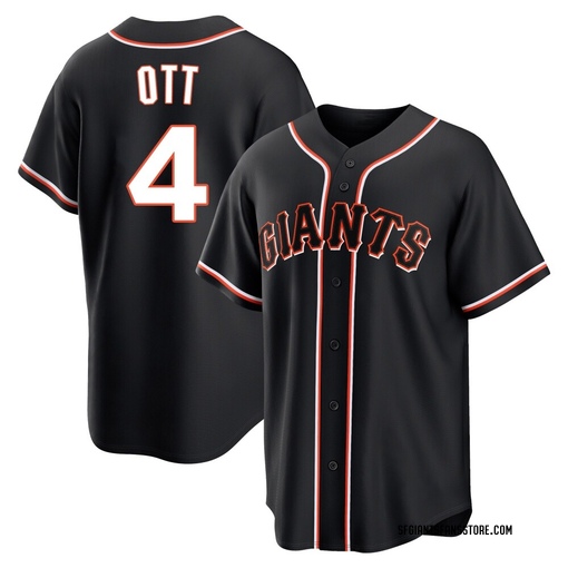 Youth San Francisco Giants Mel Ott Replica Black Fashion Out Jersey