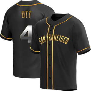 Youth San Francisco Giants Mel Ott Replica Black Golden Alternate Jersey