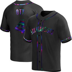 Youth San Francisco Giants Mel Ott Replica Black Holographic Alternate Jersey