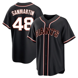 Youth San Francisco Giants Reiver Sanmartin Replica Black Fashion Out Jersey