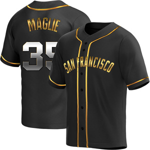 Youth San Francisco Giants Sal Maglie Replica Black Golden Alternate Jersey