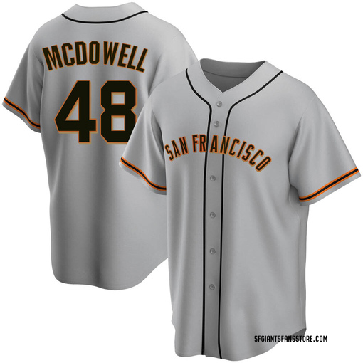 Youth San Francisco Giants Sam Mcdowell Replica Gray Road Jersey