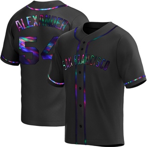 Youth San Francisco Giants Scott Alexander Replica Black Holographic Alternate Jersey