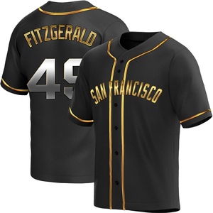 Youth San Francisco Giants Tyler Fitzgerald Replica Black Golden Alternate Jersey