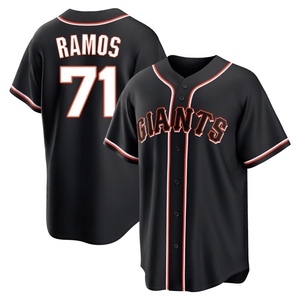 Youth San Francisco Giants Wilkin Ramos Replica Black Fashion Out Jersey