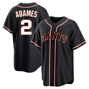 Youth San Francisco Giants Willy Adames Replica Black Fashion Out Jersey