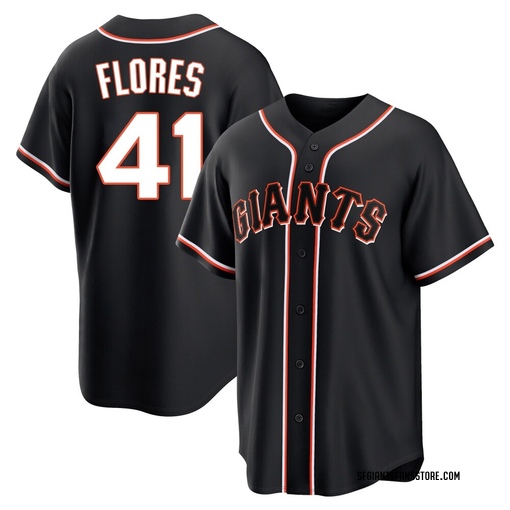 Youth San Francisco Giants Wilmer Flores Replica Black Fashion Out Jersey