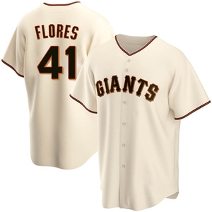 Youth San Francisco Giants Wilmer Flores Replica Cream Home Jersey